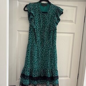 Green floral dress